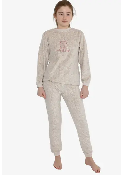 Cocodream velours meisjes pyjama - Hello Weekend