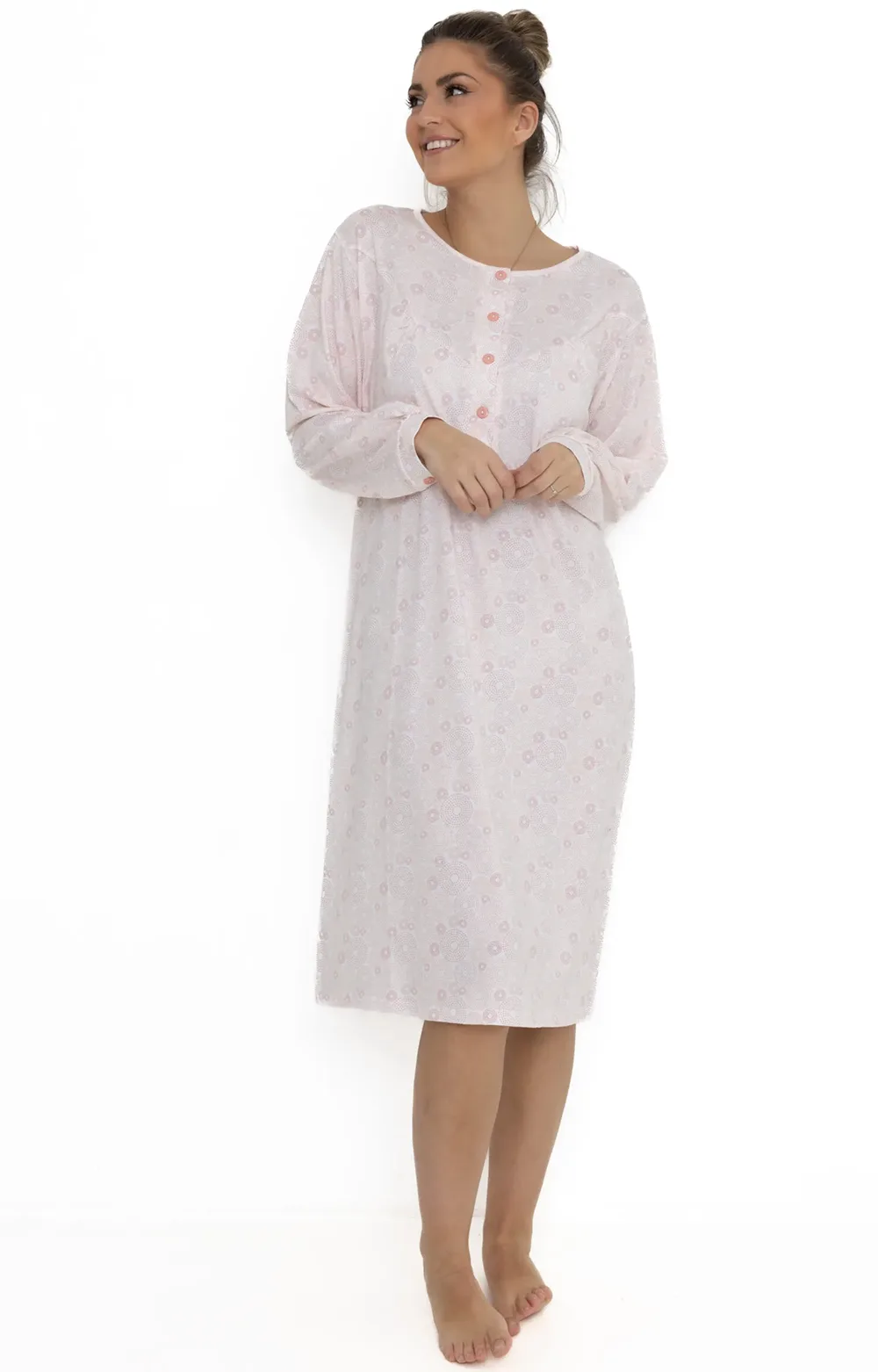 Cocodream dames nachthemd lange mouw - Katoen - Circle