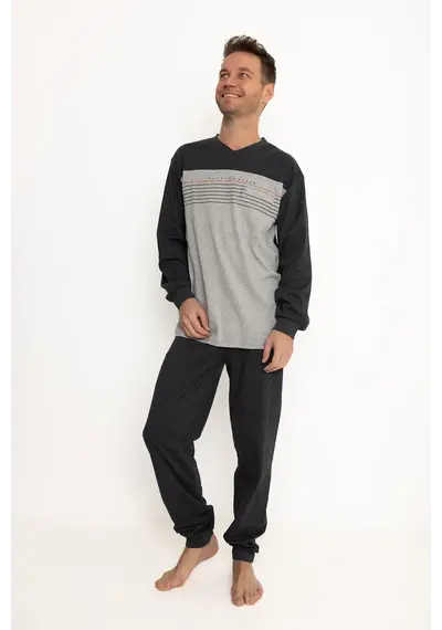 Outfitter heren pyjama - Katoen Interlock - Traveling Outfitter heren pyjama - Katoen Interlock - Traveling