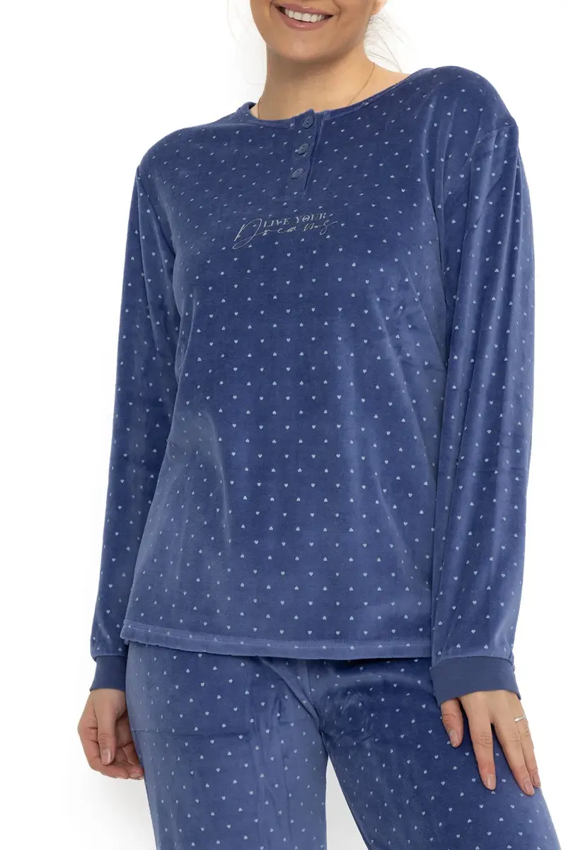 Cocodream dames pyjama velours "Live your dream" Warme winter pyjama - Copy Cocodream dames pyjama velours "Live your dream" Warme winter pyjama - Copy