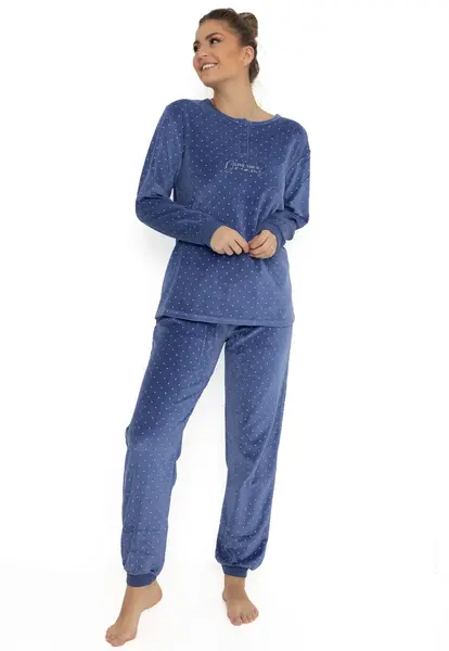 Cocodream dames pyjama velours "Live  your dream" Warme winter pyjama - Copy