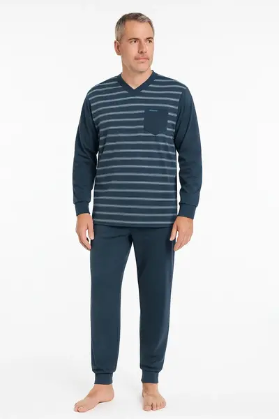 Gentlemen heren pyjama Warme Dikke Tricot  - Double jersey