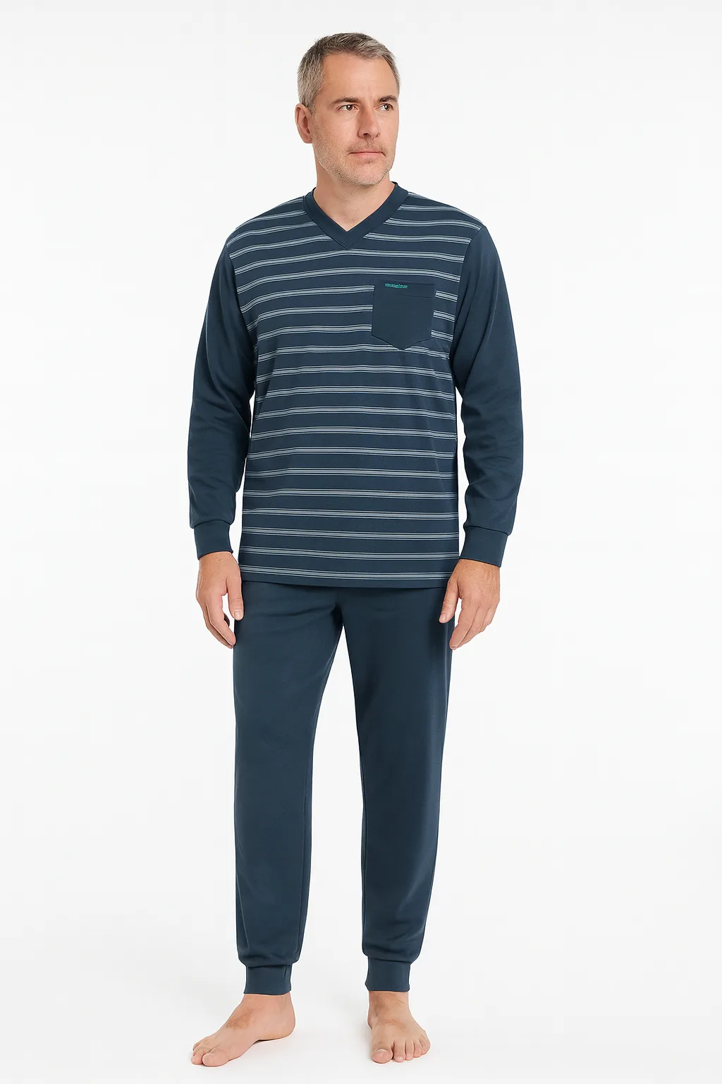 Gentlemen heren pyjama Warme Dikke Tricot  - Double jersey