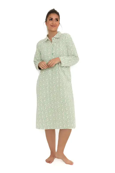 Lunatex flanellen nachthemd dames - Classic egg Lunatex flanellen nachthemd dames - Classic egg