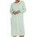 Cocodream dames nachthemd lange mouw - Katoen - Leli - Groen