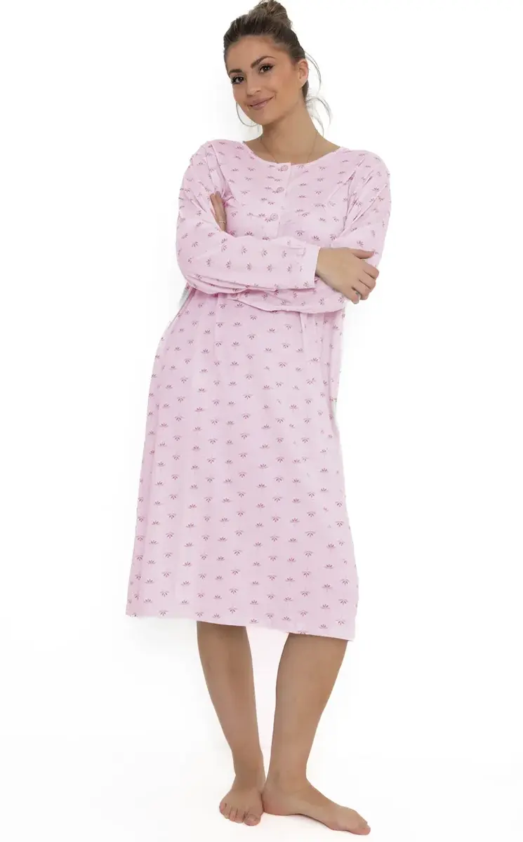 Cocodream dames nachthemd lange mouw - Katoen - Leli