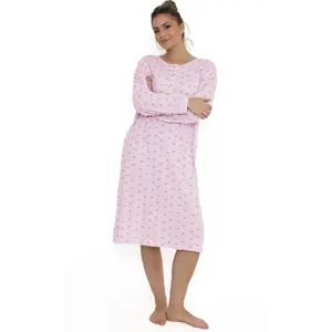 Cocodream dames nachthemd lange mouw - Katoen - Leli Cocodream dames nachthemd lange mouw - Katoen - Leli