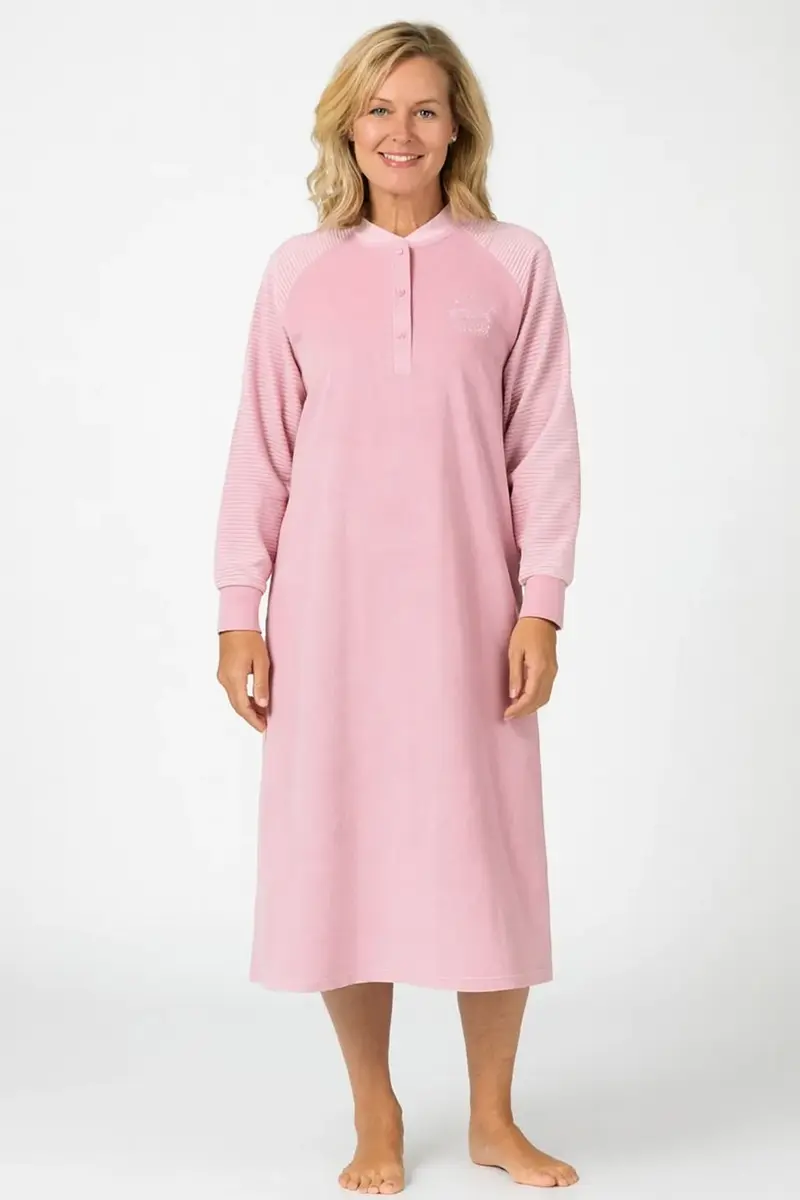 Lunatex badstof dames nachthemd - Classic Winter - Warme nachthemd Lunatex badstof dames nachthemd - Classic Winter - Warme nachthemd