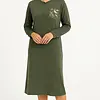 Lunatex dames nachthemd - Warme Dikke Tricot - Leaves - Katoenen dames nachtjapon