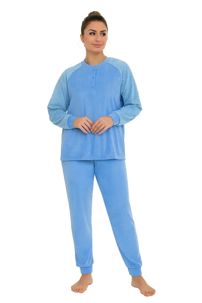 Lunatex badstof dames pyjama - Classic Winter - Warme pyjama