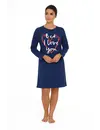 Temptation dames nachthemd lange mouw "I love you"