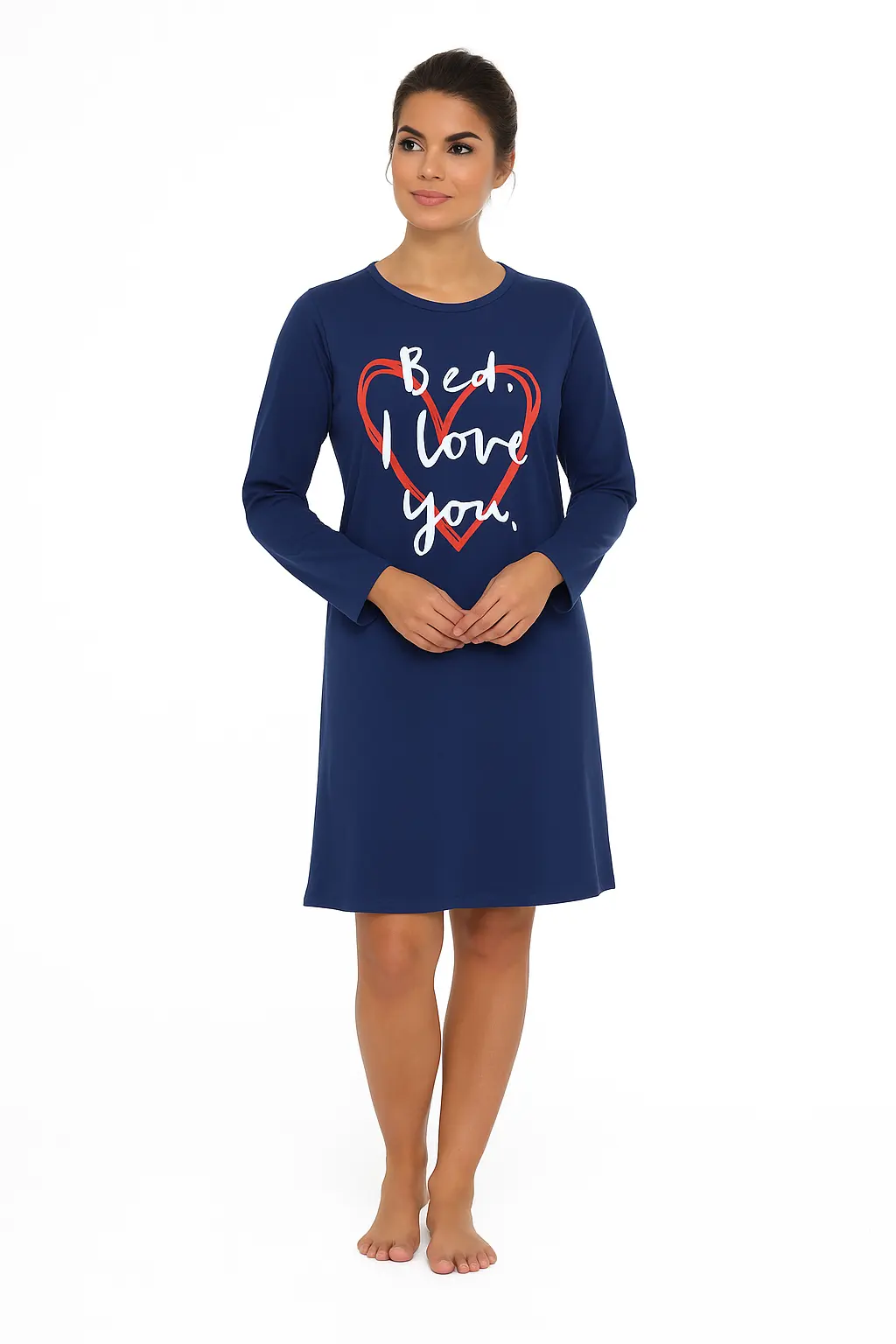 Temptation dames nachthemd lange mouw "I love you"