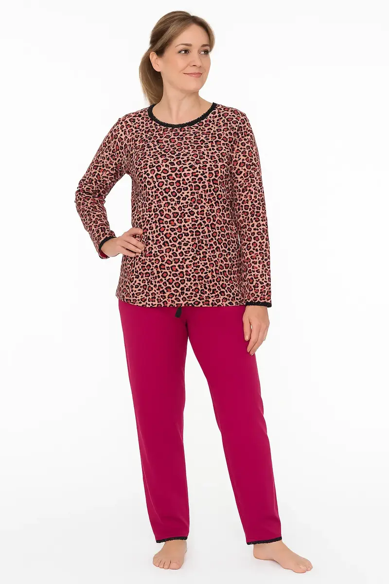 Irresistible dames pyjama lange mouw - Winter Panter