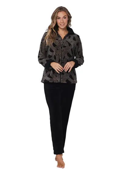 Pastunette Huispak Dames Fleece - zwart Pastunette Huispak Dames Fleece - zwart