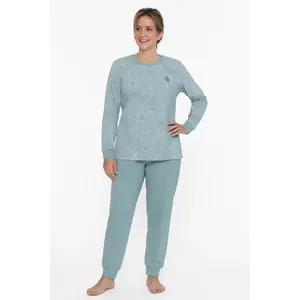 Tenderness dames pyjama Tricot lange mouw - Aqua blue Tenderness dames pyjama Tricot lange mouw - Aqua blue