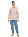 Tenderness dames pyjama Tricot lange mouw - Beige