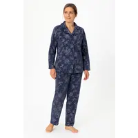 Medaillion dames velours pyjama doorknoop - Winter Flower Medaillion dames velours pyjama doorknoop - Winter Flower