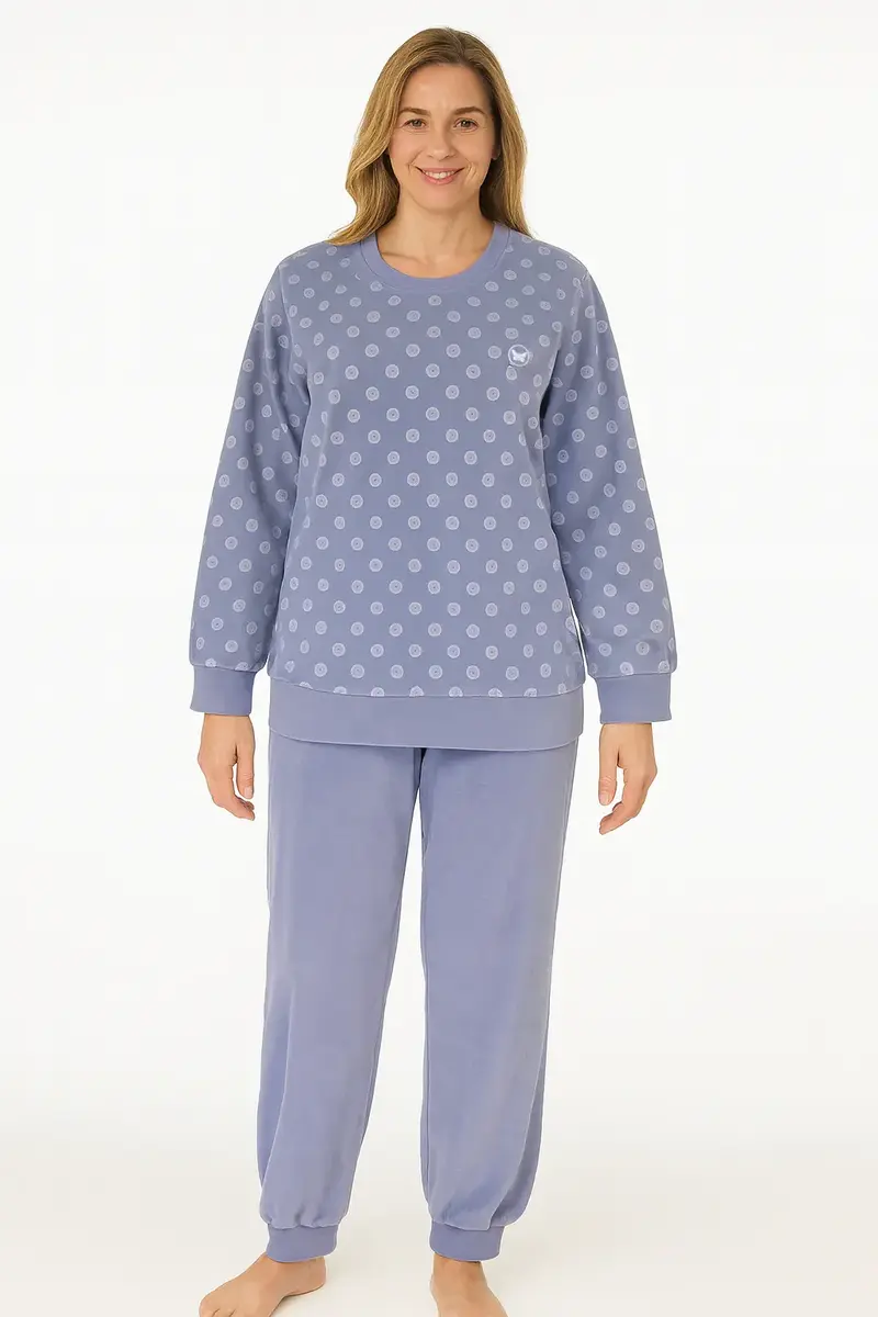 Tenderness dames pyjama Velours - Lila Circle