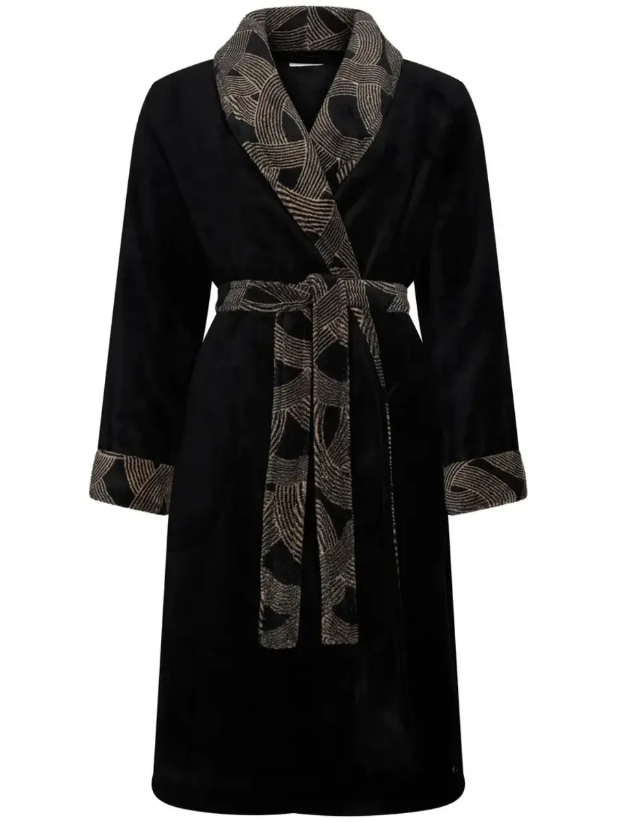 Pastunette dames Badjas - Zwart - Morning Gown