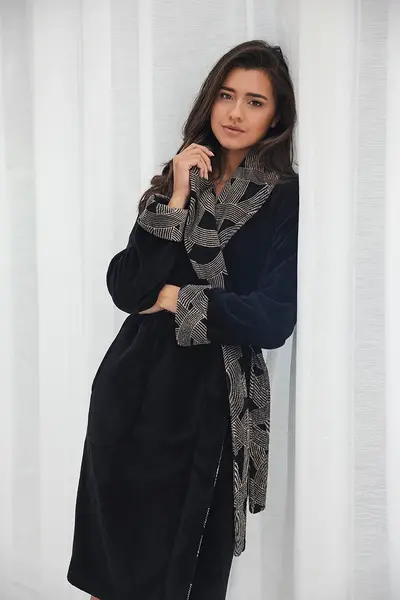 Pastunette dames Badjas - Zwart - Morning Gown Pastunette dames Badjas - Zwart - Morning Gown