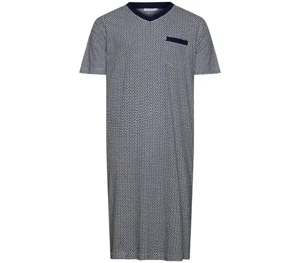 Pastunette Heren Nachthemd - Donkerblauw met print Pastunette Heren Nachthemd - Donkerblauw met print