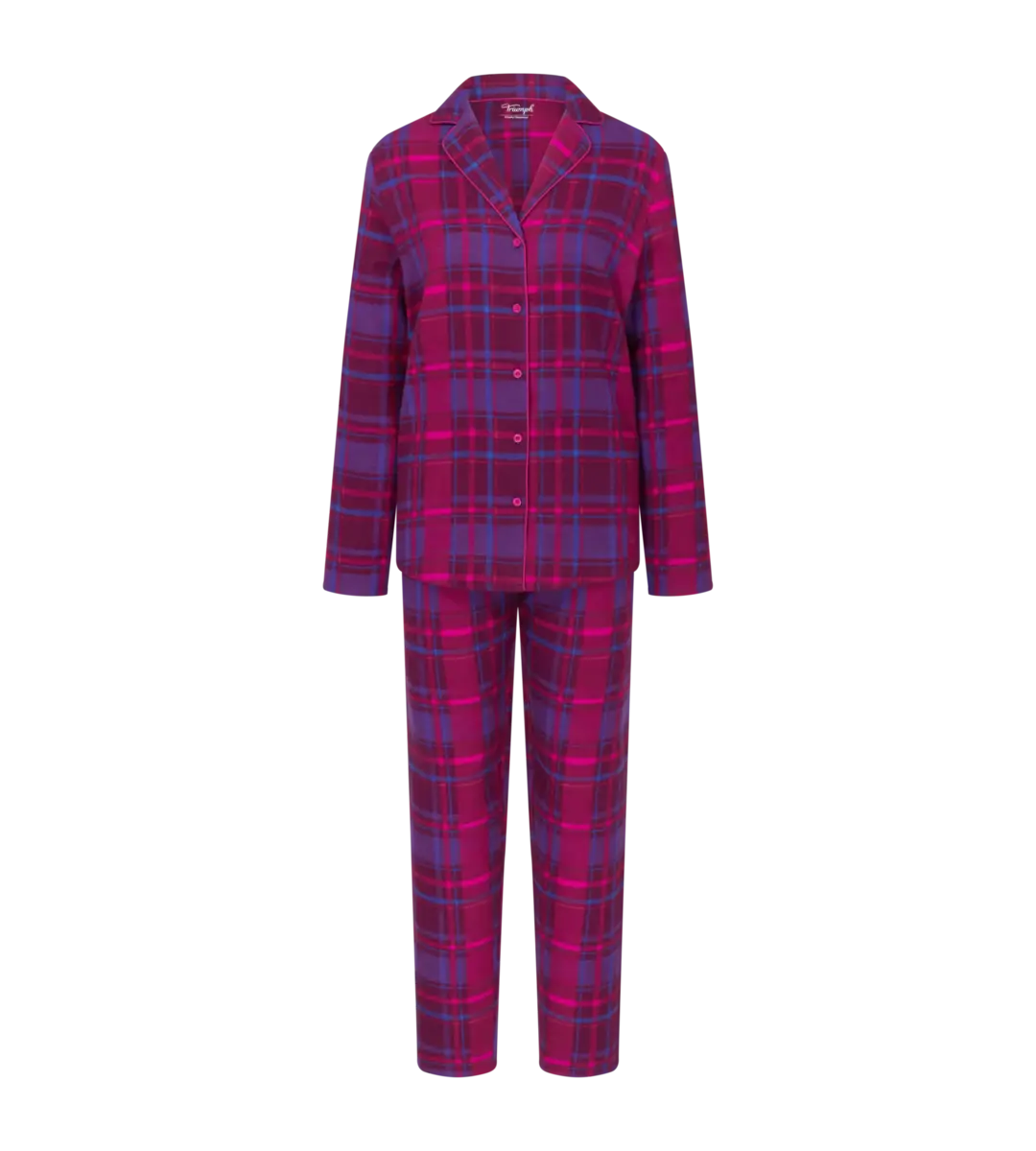 Triumph dames pyjama Katoen - Boyfriend Fit - Doorknoop katoene pyjama met lange mouwen Triumph dames pyjama Katoen - Boyfriend Fit - Doorknoop katoene pyjama met lange mouwen