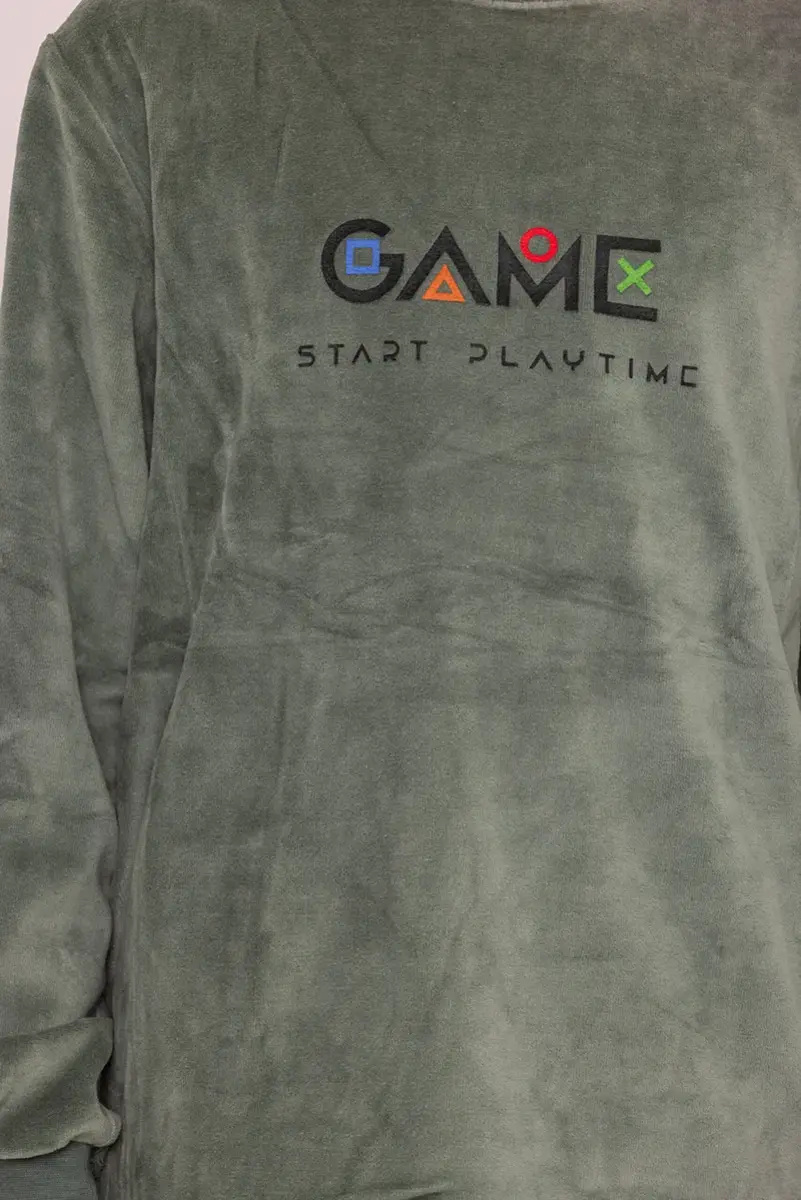 Outfitter velours jongens pyjama - Game time Outfitter velours jongens pyjama - Game time