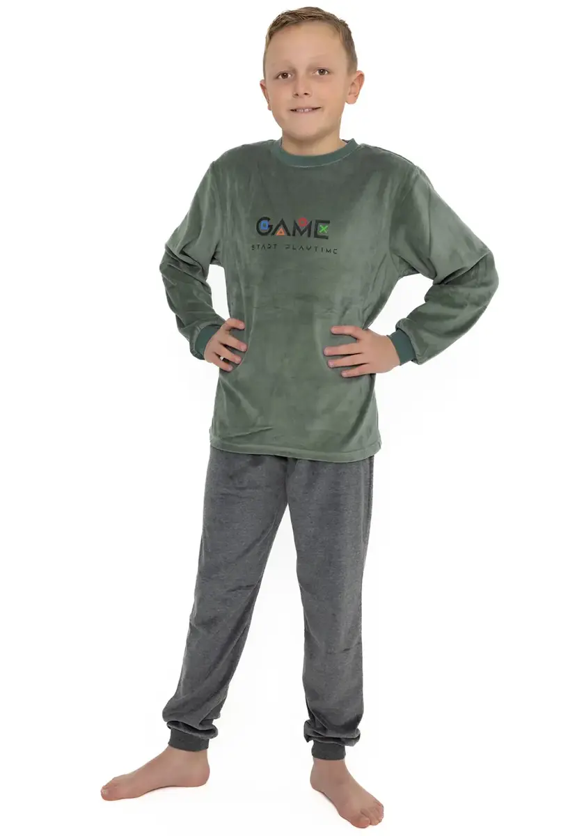 Outfitter velours jongens pyjama - Game time Outfitter velours jongens pyjama - Game time