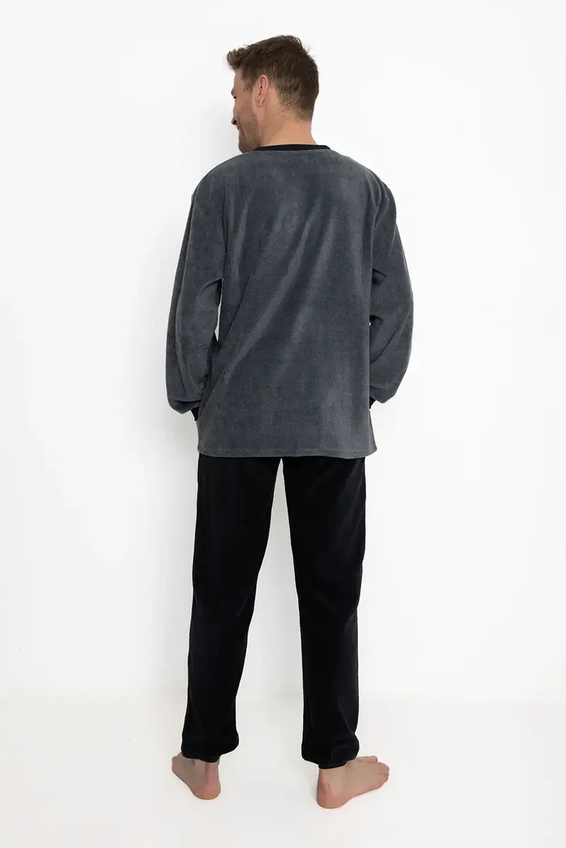 Outfitter Fleece heren pyjama - Warme winter mannen pyjama Outfitter Fleece heren pyjama - Warme winter mannen pyjama