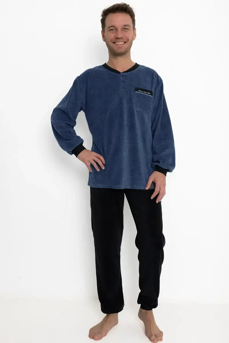 Outfitter Fleece heren pyjama - Warme winter mannen pyjama Outfitter Fleece heren pyjama - Warme winter mannen pyjama