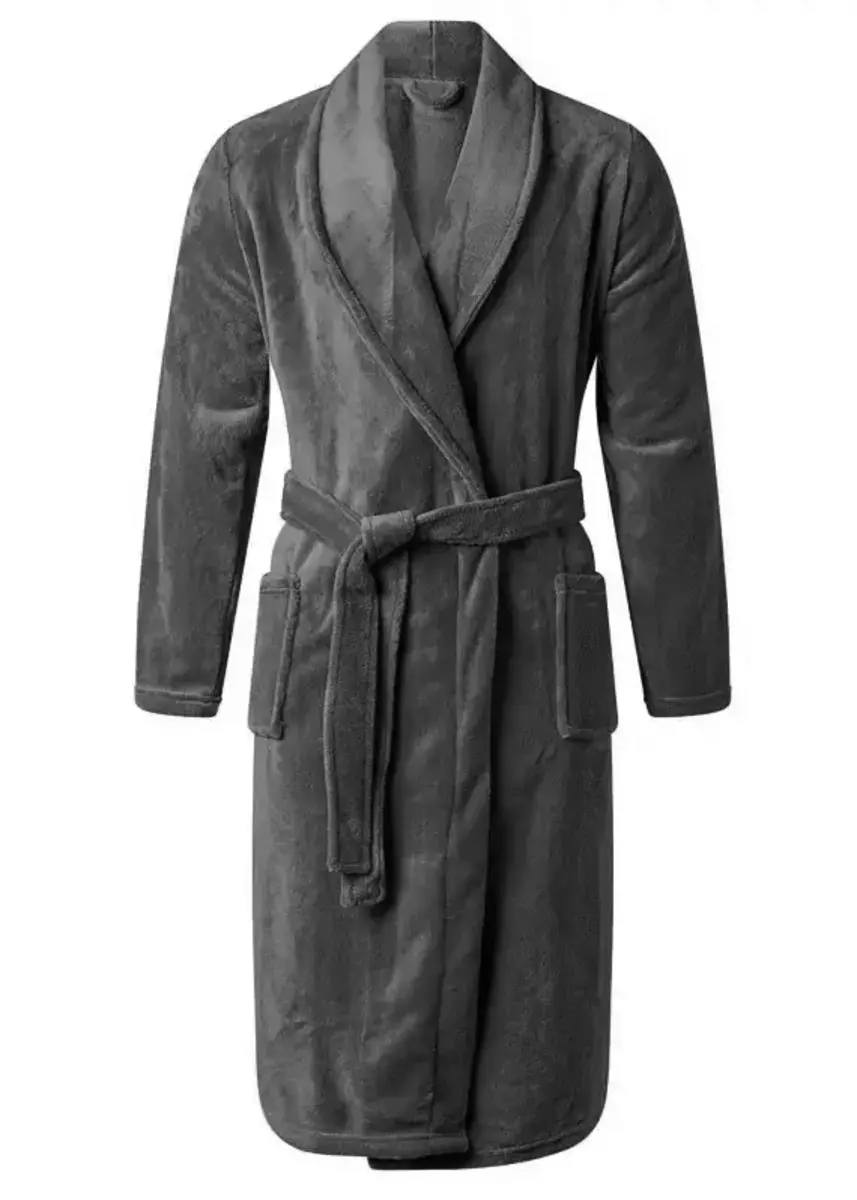 Outfitter heren Fleece Badjas - Winter - Warme ochtendjas - Maat XXL Outfitter heren Fleece Badjas - Winter - Warme ochtendjas - Maat XXL