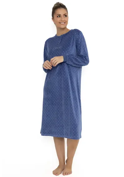 Cocodream velours nachthemd dames - Dots Cocodream velours nachthemd dames - Dots