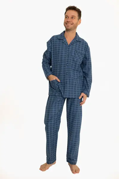 Outfitter flanellen heren pyjama - Ruit - Winter pyjama flanel