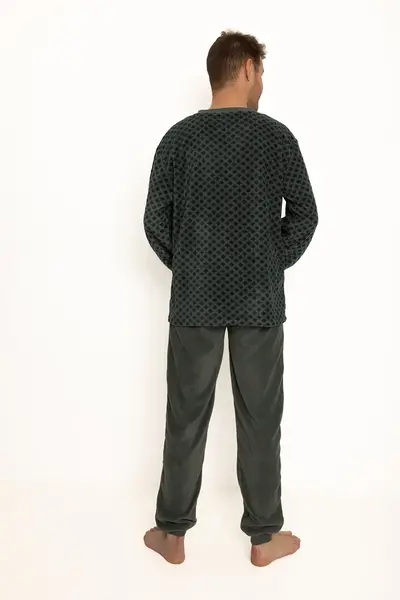 Outfitter Fleece heren pyjama  - Squares-  Warme winter mannen pyjama - Copy Outfitter Fleece heren pyjama  - Squares-  Warme winter mannen pyjama - Copy