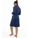 Cocodream dames badjas fleece - Darkblue - Warme winter ochtendjas - Badjassen dames - Copy
