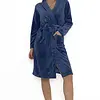 Cocodream dames badjas fleece - Darkblue - Warme winter ochtendjas - Badjassen dames - Copy