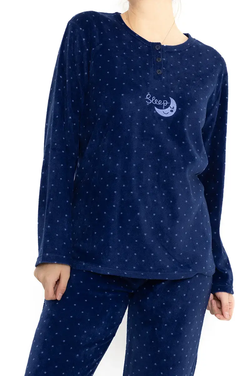 Cocodream fleece pyjama dames - Dots - Warme winter pyjama Cocodream fleece pyjama dames - Dots - Warme winter pyjama