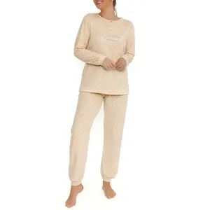 Cocodream dames pyjama velours "Live  your dream" Warme winter pyjama - Copy