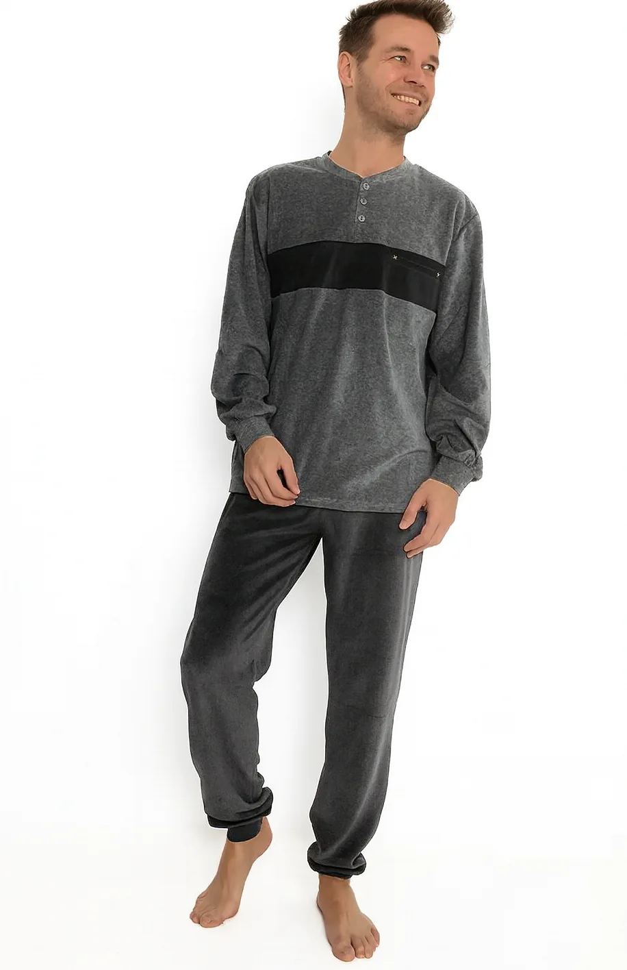 Outfitter velours heren pyjama - Ted