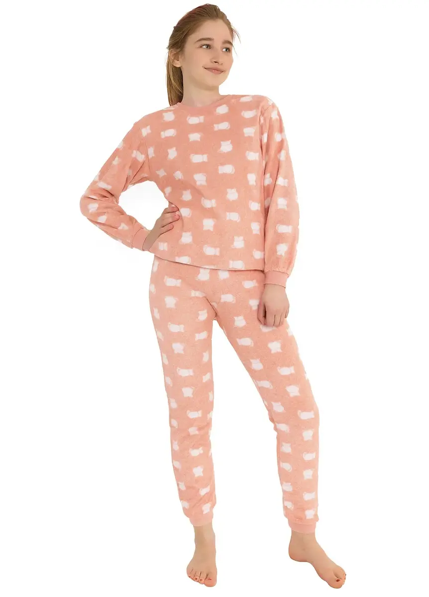 Cocodream fleece pyjama meisjes - Kittens - Fleece pyjama kind - Warme pyjama