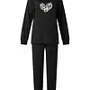 Lunatex dikke tricot dames pyjama - Lange mouwen - Heart