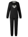 Lunatex dikke tricot dames pyjama - Lange mouwen - Heart