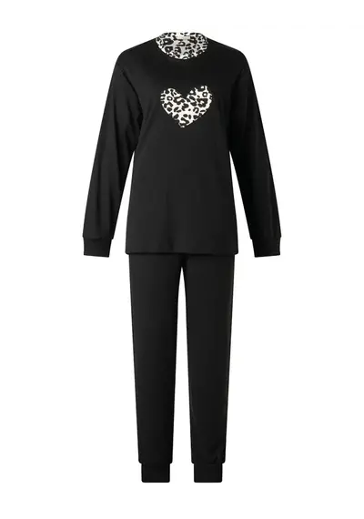 Lunatex dikke tricot dames pyjama - Lange mouwen - Heart Lunatex dikke tricot dames pyjama - Lange mouwen - Heart