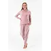 Gaubert dames huispak Fleece - Loungeset  - Vrouwen warm pyjama pak - loungewear dames - Pink