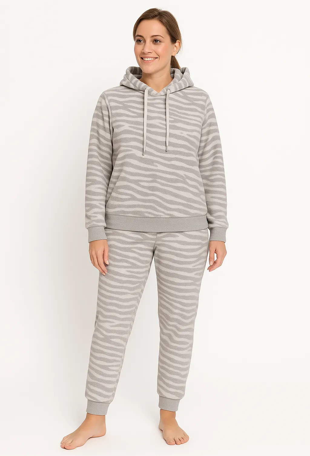 Apollo dames huispak Fleece - Loungeset - Zebra