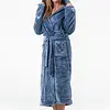 Gaubert lange dames badjas fleece - Capuchon - Warme winter ochtendjas - Badjassen dames - Copy - Copy