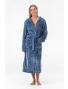 Gaubert lange dames badjas fleece - Capuchon - Warme winter ochtendjas - Badjassen dames - Copy - Copy