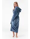 Gaubert lange dames badjas fleece - Capuchon - Warme winter ochtendjas - Badjassen dames - Copy - Copy