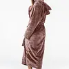 Gaubert lange dames badjas fleece - Capuchon - Warme winter ochtendjas - Badjassen dames - Copy - Copy