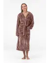 Gaubert lange dames badjas fleece - Capuchon - Warme winter ochtendjas - Badjassen dames - Copy - Copy